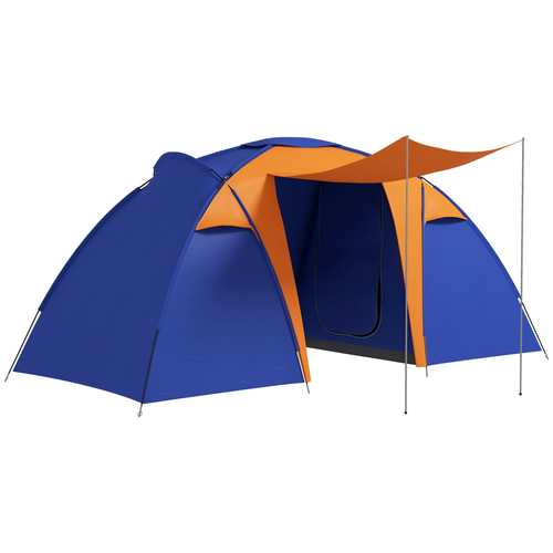 Camping Tent with 2 Bedroom, Living Area and Awning for 4-6 Person